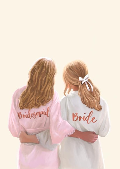 Bridesmaid Bride Hen Wedding Gift Thank You Congratulations created by Becca Doodles Design