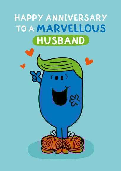Cute Anniversary Card – Mr. Marvellous - Mr. Men - Husband created by Mr. Men