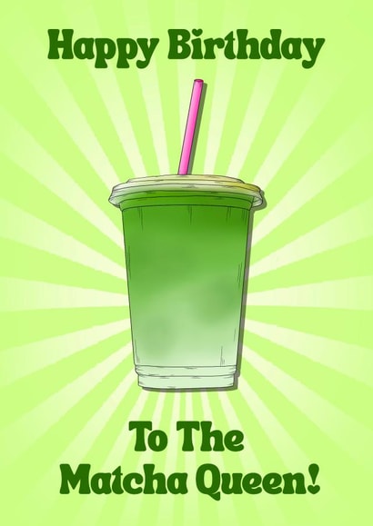 Gorgeous Matcha themed Birthday Card created by Poppy & Mabel