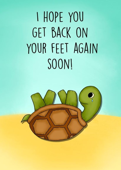 Cute Turtle Card - Post Operation | thortful