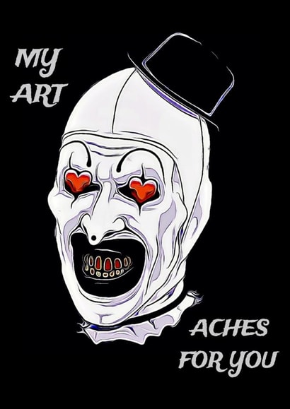 Art The Clown Valentine's/Anniversary Card created by Maebry Cards 