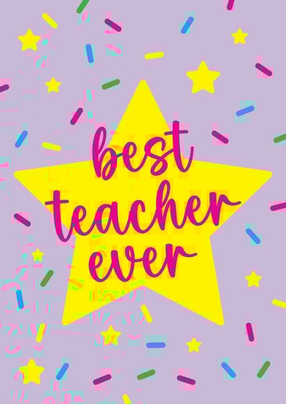 Bright and fun teacher appreciation card created by Ella Designs
