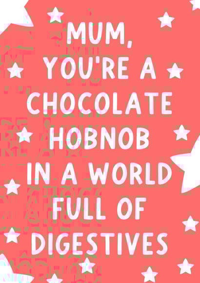 Uplifting birthday card - funny - hobnob created by Pickled Prints