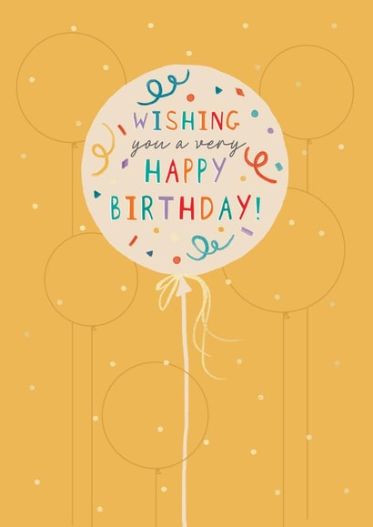 Classic Birthday Card - Balloons - Burst of Happiness created by Orchard Design House