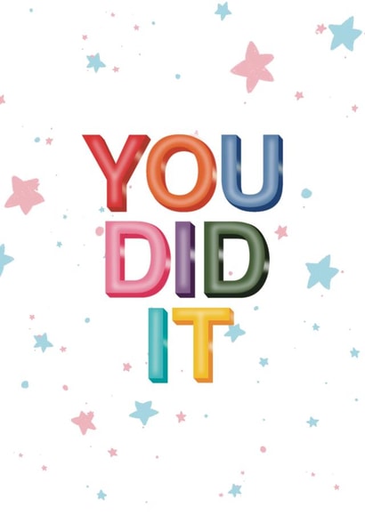 Bold and Bright Celebration Star Card - You Did It created by Sunflowers & Sarcasm