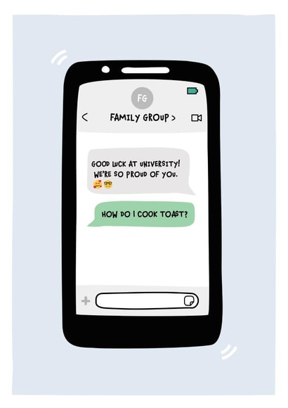 Funny Good Luck At University Card created by DesignShedCymru