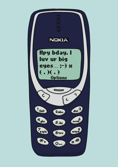 Cheeky birthday card for significant other with a retro twist. created by Yorkshire Pudding Designs