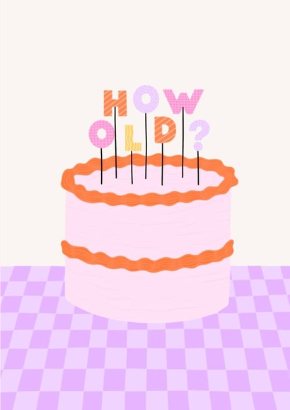 Funny birthday card created by Tillie Rose Studio