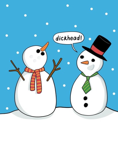 Rude Birthday Card - Dickhead - Funny Christmas Card for Rude Joke Lovers created by Running with Scissors