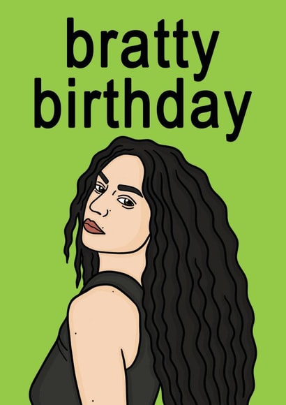 Charlie XCX Brat Birthday Card - Brat Summer Birthday Card - Trending Card created by Studio Doodles