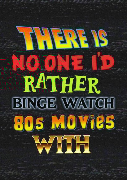 80s Films Appreciation Card For Partner - Nostalgic Card created by Violet and Alfie