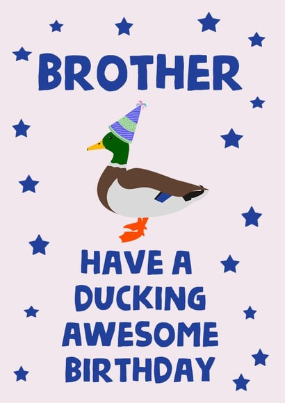 Brother Birthday Duck Birthday Card created by tea please