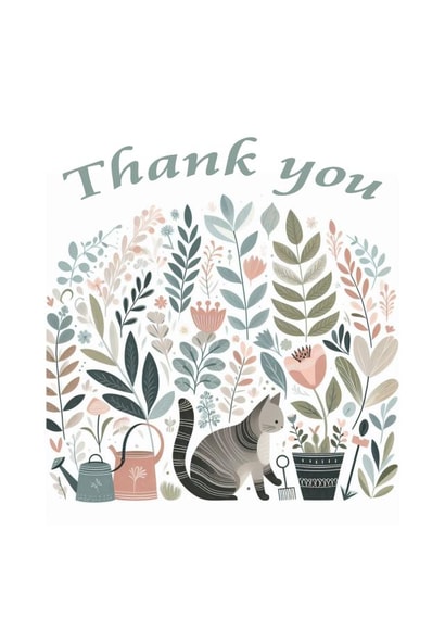 sweet and simple thank you card created by Mercyblade