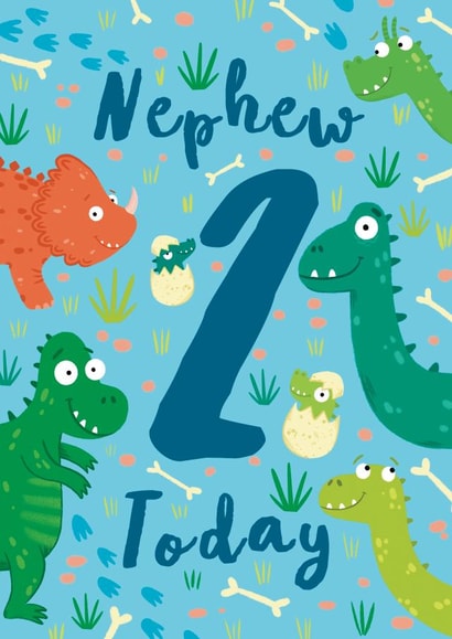 Nephew 2 Today Dinosaur 2nd Birthday Card created by Hannah Jayne Lewin