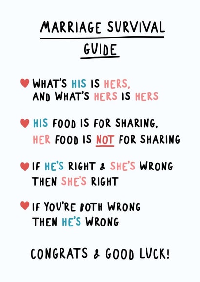 Congratulations Card - Wedding Day - New Couple - Funny Wedding Card created by Silly Billy