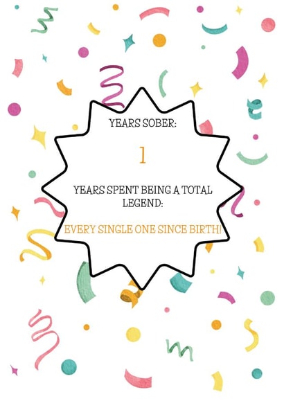 Sober Anniversary! Soberversary card. created by Mind Over Letter