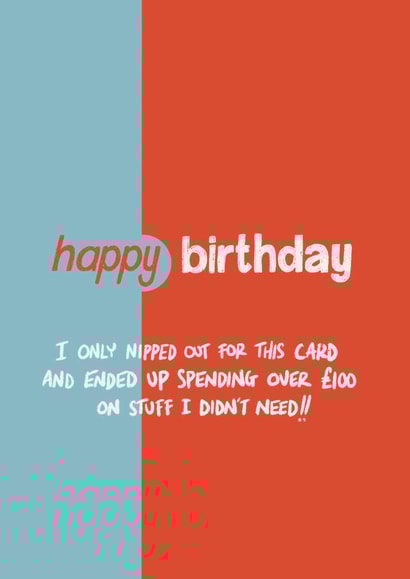 Funny Birthday Card - Home Bargains created by Tommy Blue Illustration