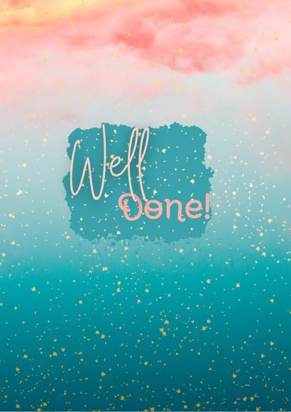 Well Done - Pretty Achievement Card, Exam, New Job created by BirdyCards