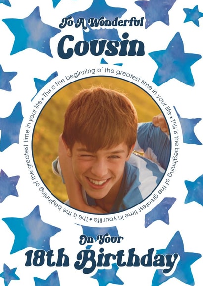 Classic Birthday Card - For Cousin - 18th Birthday created by Choo Choo 