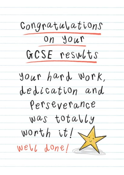 Heartfelt Exam Congratulations Card - GCSE Results created by Muses & May