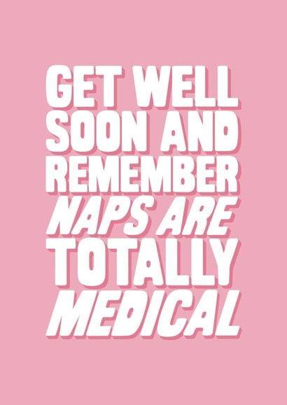Funny Get Well Soon - Naps Are Medical - Sleeping created by YAWN DESIGNS