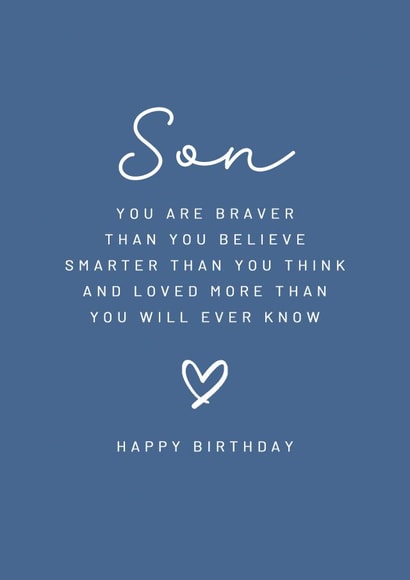Classic Birthday Card - Sentimental - For Son created by Creationery