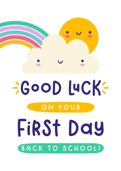 Cute Good Luck Card - First Day Back To School created by Joanne Hawker