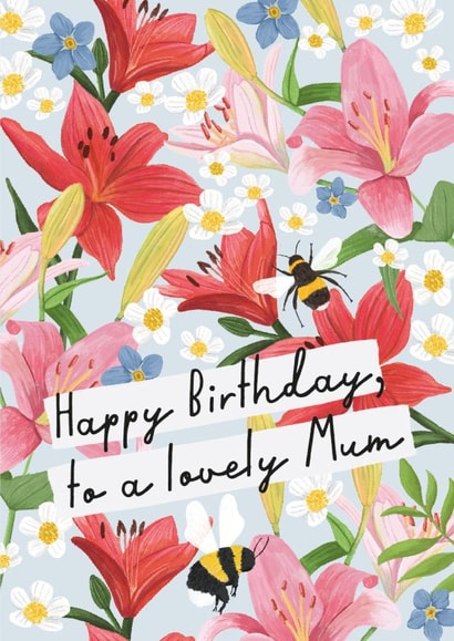 Pretty Birthday Card - For Mum - Floral created by Rebecca Grantham