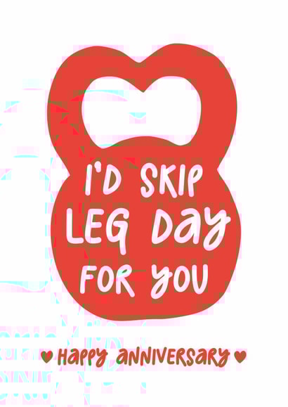 Cute Anniversary Card - For Gym Lover - Workout - Gym Buddy created by Silly Billy