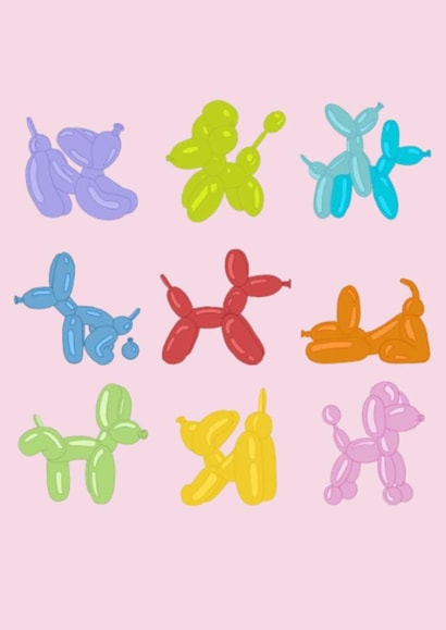 Cute Funny Balloon Dog Card Any Occasion created by izzafizza