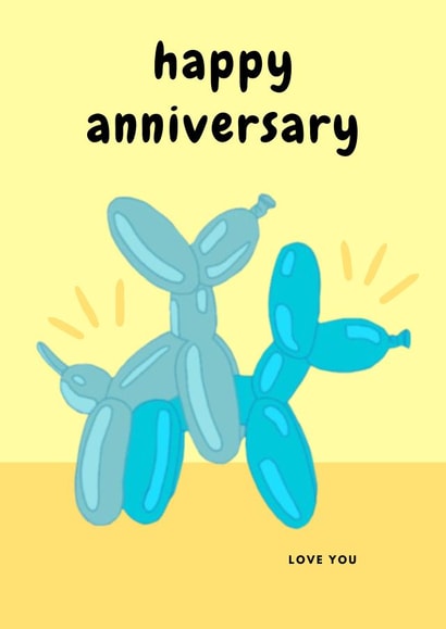 Funny Anniversary Card - Ballon Dog - Sex created by izzafizza