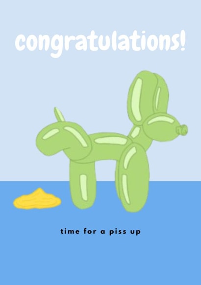 Funny Congratulations Balloon Dog Card created by izzafizza
