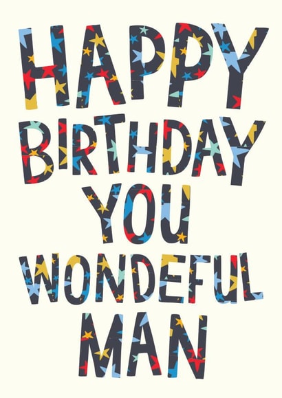 Classic Birthday Card - For Him - Wonderful Man created by The Boy and the Bear