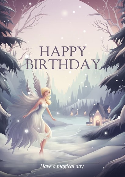 Magical Fairy Birthday card for girl of any age created by Chloe Anderson