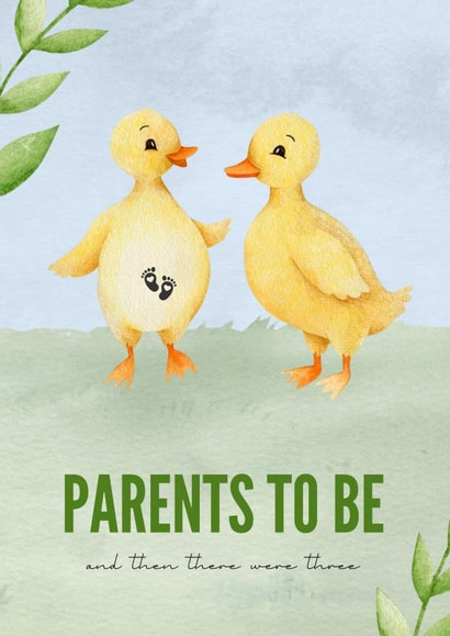 Cute Congratulations card for expecting parents created by Chloe Anderson