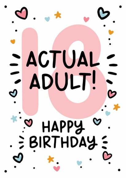 Girls 18th Birthday Card - 18th Birthday Card for Girls - 18th Birthday Card created by Lyndsay Moon