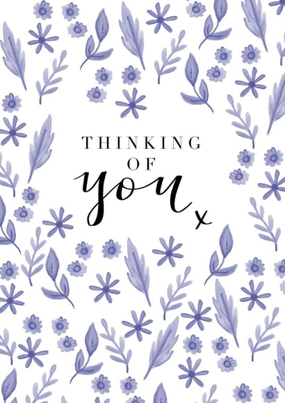 Watercolour Thinking of You Card created by ArtbyIzzyKarin