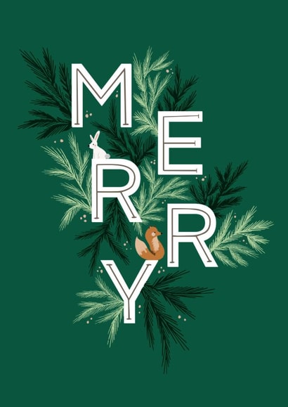 Cute Christmas card for a loved one, friend or colleague. created by Hudson meet Rose