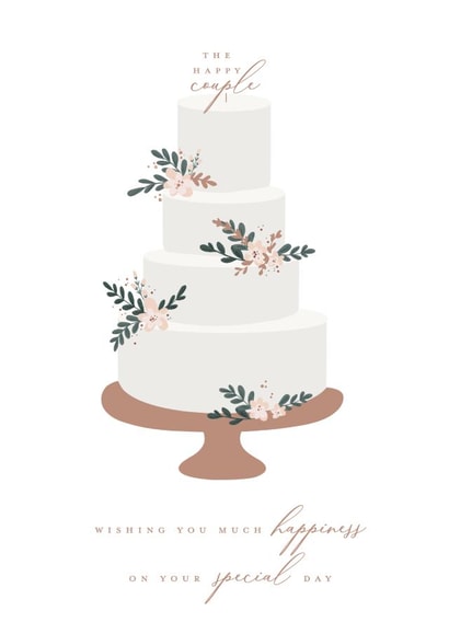 Cute wedding card for a happy couple - Stacked cake created by Hudson meet Rose