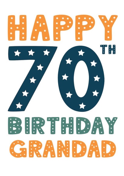 Classic Birthday Card - 70th - Grandad created by Mint Maker Studio