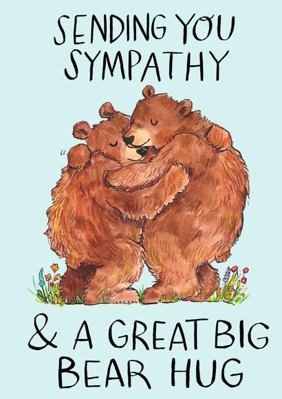 Cute Sympathy Card - Great Big Bear Hug created by Jelly Armchair