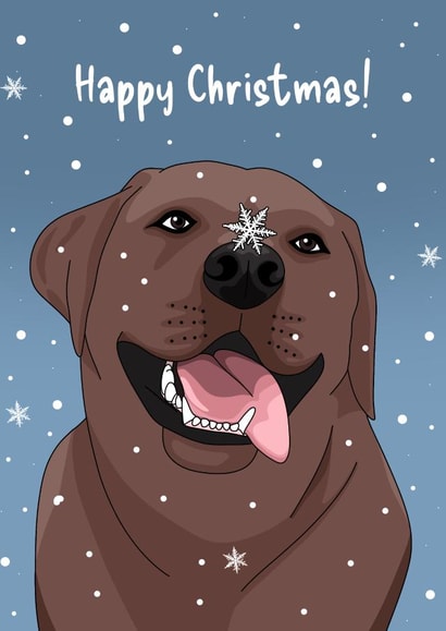 Cute Christmas Card - Labrador - Dog created by Evie Garnett Designs