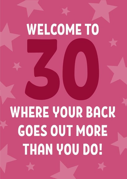 Funny 30th Birthday Card - Welcome To 30 created by Blush & Blossom