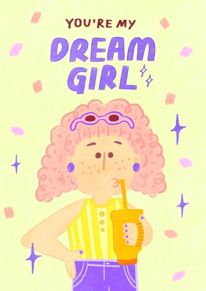 Cute Love and Friendship Card - Stanley Cup - You’re My Drink Girl created by Dancing Tulip