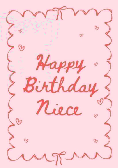 Pretty Birthday Card - Niece - Ribbons created by ERC Design