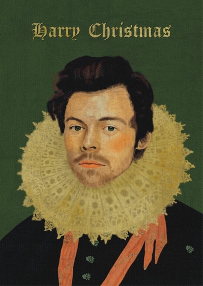 Funny Christmas Card - Harry Styles - Renaissance Painting created by AbiGoLucky