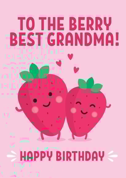 Cute Birthday Card - Grandma - Berry Best created by Blush & Blossom 