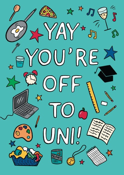 Good Luck Card - University - You're Off To Uni! created by Hannah Jayne Lewin
