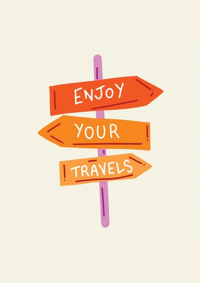 Classic Good Luck Card - Travelling - Enjoy Your Travels created by Jamie Lindsay