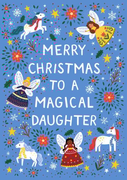 Cute Christmas Card - Magical Daughter created by Pear Tree Press